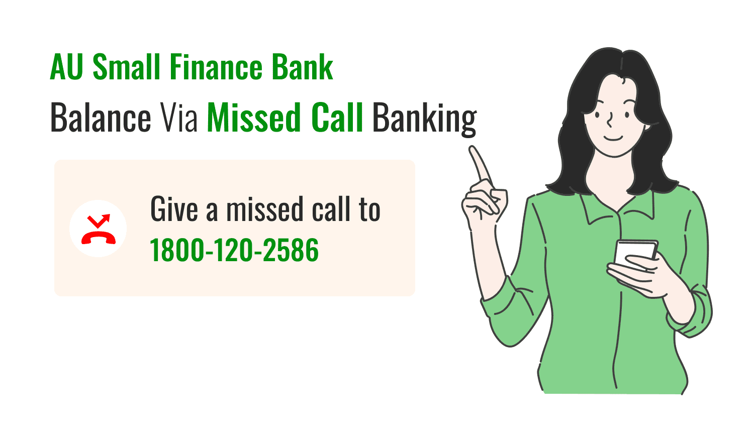 Check AU Small Finance Bank Balance Via Missed Call Banking